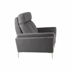 Canapé relax électrique tissu Boston - Ardoise - 2 places - relax à droite