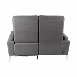 Canapé relax électrique tissu Boston - Ardoise - 2 places - relax à droite