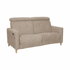 Canapé relax électrique tissu Chambord - Beige - 3 places
