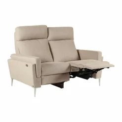 Canapé relax électrique tissu Boston - Naturel - 2 places