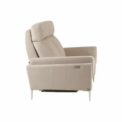 Canapé relax électrique tissu Boston - Naturel - 2 places