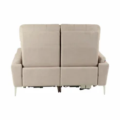 Canapé relax électrique tissu Boston - Naturel - 2 places