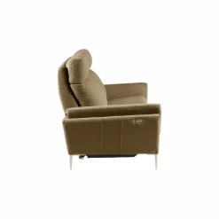 Canapé relax électrique tissu Boston - Kaki - 3 places