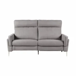 Canapé relax électrique tissu Boston - Gris Clair - 3 places - relax à droite