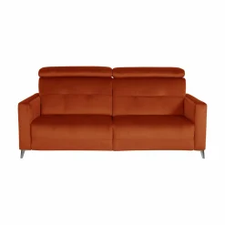 Canapé relax électrique velours Cheverny - Rouille - 3 places