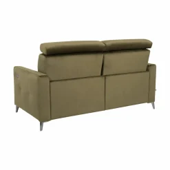 Canapé relax électrique velours Cheverny - Vert Kaki - Grand 2 places