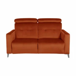 Canapé relax électrique velours Cheverny - Rouille - 2 places