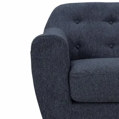 Canapé tissu Agathe - Bleu - 2 places