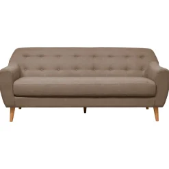 Canapé tissu Agathe - Grège - 3 places