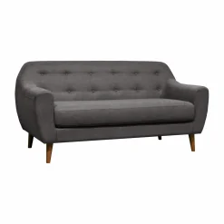 Canapé tissu Agathe - Gris Foncé - 2 places