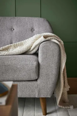 Canapé tissu Agathe - Gris Clair - 2 places