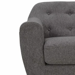 Canapé tissu Agathe - Gris Foncé - 3 places