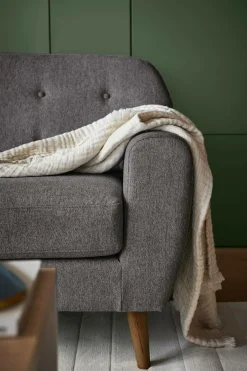 Canapé tissu Agathe - Gris Foncé - 3 places