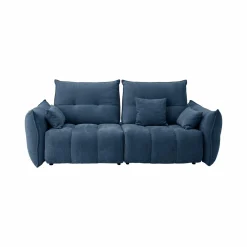 Canapé tissu avance-recule Sacha - Bleu - 3 places
