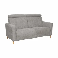 Canapé tissu Chambord - Gris - Grand 2 places