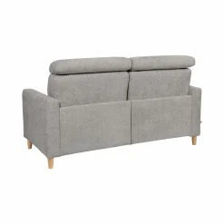 Canapé tissu Chambord - Gris - Grand 2 places
