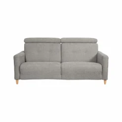 Canapé tissu Chambord - Gris - 3 places