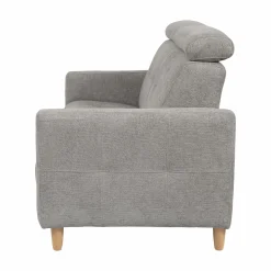 Canapé tissu Chambord - Gris - 3 places