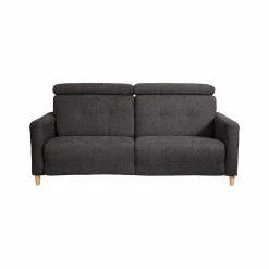 Canapé tissu Chambord - Noir - 2 places