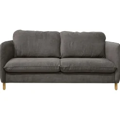 Canapé tissu chenillé Portimo - Gris Foncé