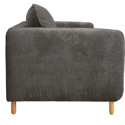 Canapé tissu chenillé Portimo - Gris Foncé