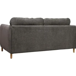 Canapé tissu chenillé Portimo - Gris Foncé