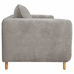 Canapé tissu chenillé Portimo - Gris Clair