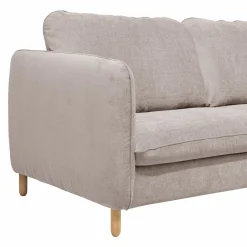 Canapé tissu chenillé Portimo - Gris Clair