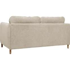 Canapé tissu chenillé Portimo - Ecru