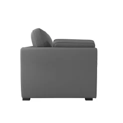 Canapé tissu coton déhoussable Marbella - Gris - 4 places