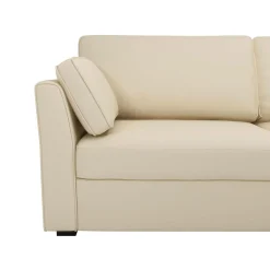 Canapé tissu coton déhoussable Marbella - Beige - 3 places