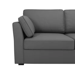 Canapé tissu coton déhoussable Marbella - Gris - 2 places