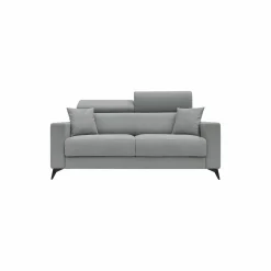 Canapé tissu déhoussable Alden - Gris - Grand 3 places