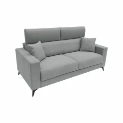 Canapé tissu déhoussable Alden - Gris - Grand 3 places