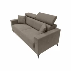 Canapé tissu déhoussable Alden - Taupe - Grand 3 places