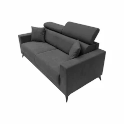 Canapé tissu déhoussable Alden - Anthracite - 3 places