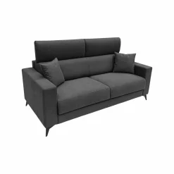 Canapé tissu déhoussable Alden - Anthracite - Grand 3 places