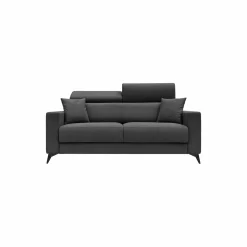 Canapé tissu déhoussable Alden - Anthracite - Grand 2 places