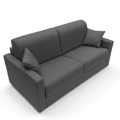 Canapé tissu déhoussable Aubin - Anthracite - Grand 3 places