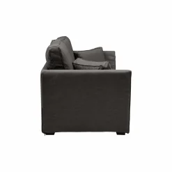 Canapé tissu déhoussable Marbella - Gris Anthracite - 3 places