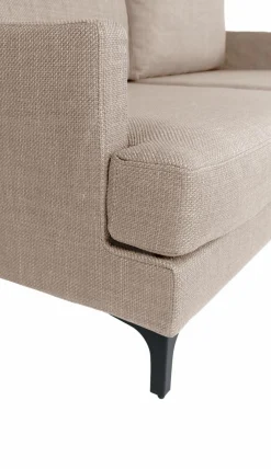 Canapé tissu déhoussable Merlin - Beige - 2 places