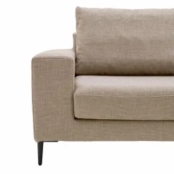 Canapé tissu déhoussable Morgan - Beige - 2 places