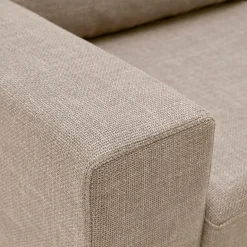 Canapé tissu déhoussable Morgan - Beige - 2 places