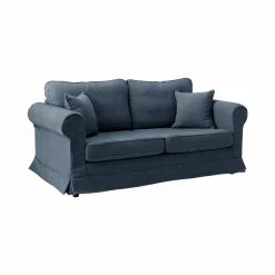 Canapé tissu déhoussable Naxos - Bleu - 4 places