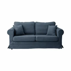 Canapé tissu déhoussable Naxos - Bleu - 4 places