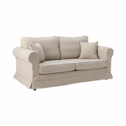 Canapé tissu déhoussable Naxos - Beige - 2 places