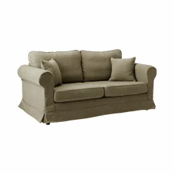 Canapé tissu déhoussable Naxos - Vert Olive - 4 places