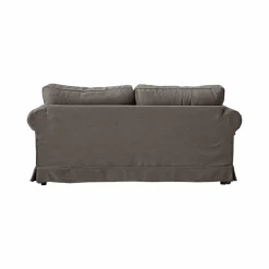 Canapé tissu déhoussable Naxos - Gris Souris - 2 places