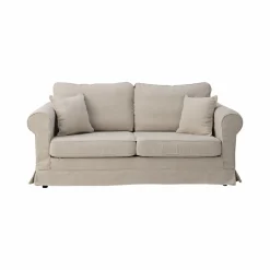 Canapé tissu déhoussable Naxos - Beige - 4 places