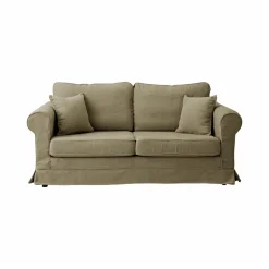 Canapé tissu déhoussable Naxos - Vert Olive - 2 places